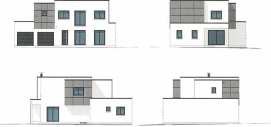 Plan de maison Surface terrain 143 m2 - 5 pièces - 4  chambres -  avec garage 