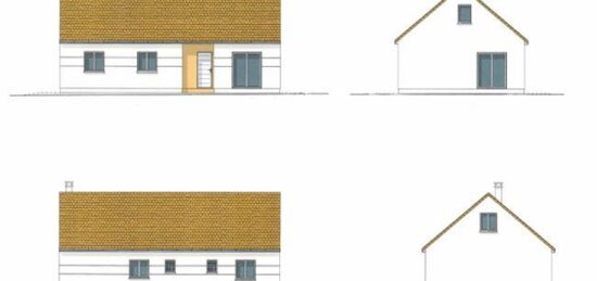 Plan de maison Surface terrain 85 m2 - 4 pièces - 3  chambres -  sans garage 