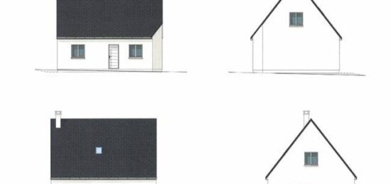 Plan de maison Surface terrain 95 m2 - 4 pièces - 3  chambres -  sans garage 