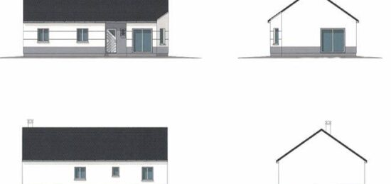 Plan de maison Surface terrain 83 m2 - 4 pièces - 3  chambres -  sans garage 