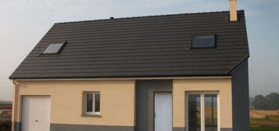 Plan de maison Surface terrain 61 m2 - 2 pièces - 1  chambre -  avec garage 