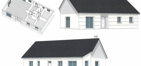 Plan de maison Surface terrain 90 m2 - 4 pièces - 3  chambres -  sans garage 