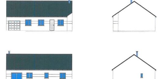 Plan de maison Surface terrain 84 m2 - 4 pièces - 3  chambres -  avec garage 