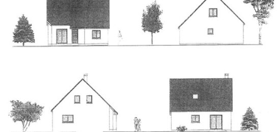 Plan de maison Surface terrain 64 m2 - 3 pièces - 1  chambre -  avec garage 