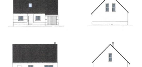 Plan de maison Surface terrain 98 m2 - 5 pièces - 4  chambres -  avec garage 