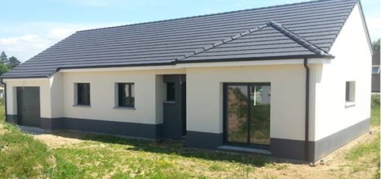 Plan de maison Surface terrain 107 m2 - 4 pièces - 3  chambres -  avec garage 