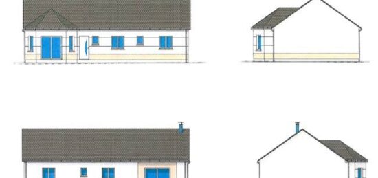 Plan de maison Surface terrain 111 m2 - 4 pièces - 3  chambres -  sans garage 