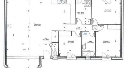 PLP_BW_SG_111m2_3ch_P6176 4811-3510modele820150707HSI36.jpeg - Les Maisons Extraco