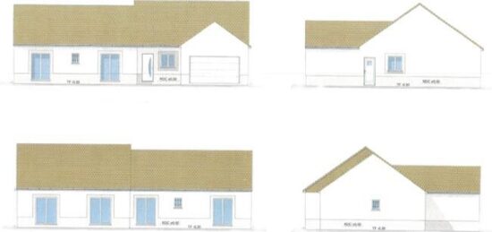 Plan de maison Surface terrain 137 m2 - 5 pièces - 4  chambres -  avec garage 