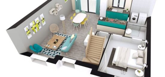 Plan de maison Surface terrain 86 m2 - 5 pièces - 4  chambres -  sans garage 