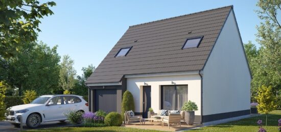 Plan de maison Surface terrain 81 m2 - 4 pièces - 3  chambres -  avec garage 