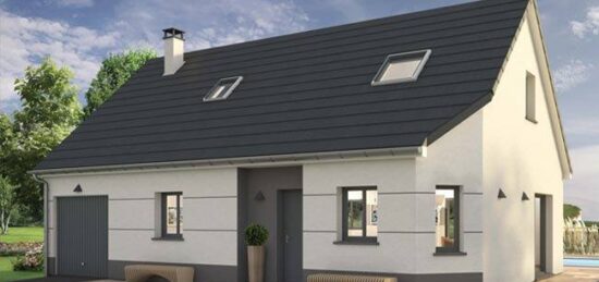 Plan de maison Surface terrain 105 m2 - 4 pièces - 3  chambres -  avec garage 