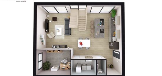 Plan de maison Surface terrain 140 m2 - 6 pièces - 3  chambres -  sans garage 