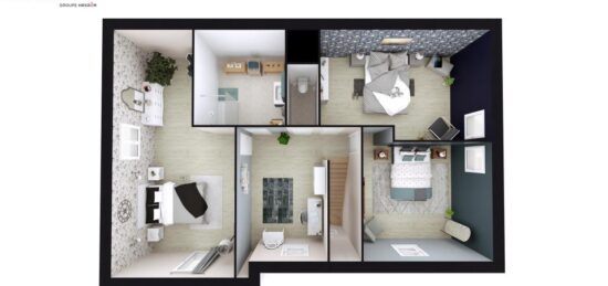 Plan de maison Surface terrain 139 m2 - 6 pièces - 4  chambres -  sans garage 