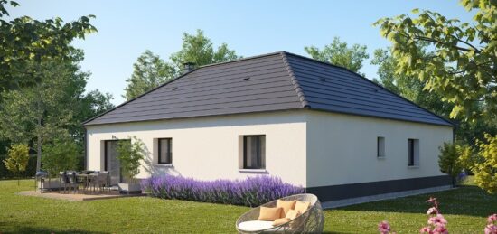 Plan de maison Surface terrain 98 m2 - 4 pièces - 3  chambres -  avec garage 