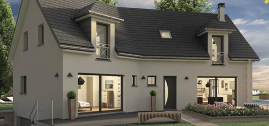 Plan de maison Surface terrain 179 m2 - 7 pièces - 6  chambres -  avec garage 