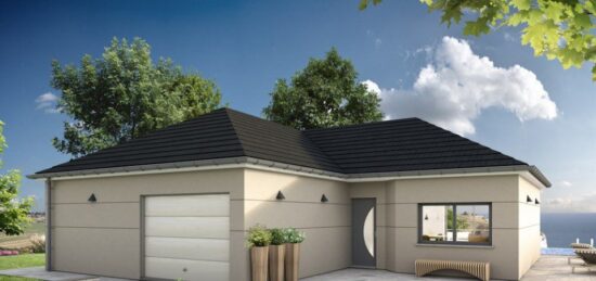 Plan de maison Surface terrain 97 m2 - 4 pièces - 3  chambres -  avec garage 