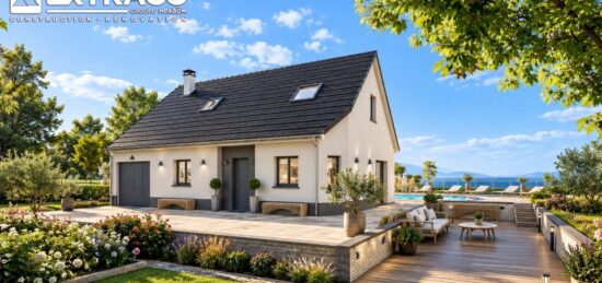 Plan de maison Surface terrain 91 m2 - 4 pièces - 2  chambres -  sans garage 