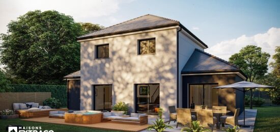 Plan de maison Surface terrain 120 m2 - 6 pièces - 4  chambres -  avec garage 