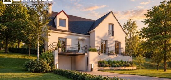 Plan de maison Surface terrain 167 m2 - 7 pièces - 5  chambres -  avec garage 