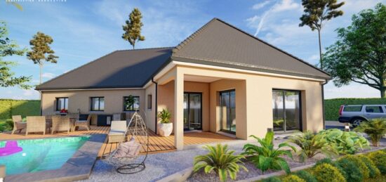 Plan de maison Surface terrain 159 m2 - 6 pièces - 5  chambres -  avec garage 