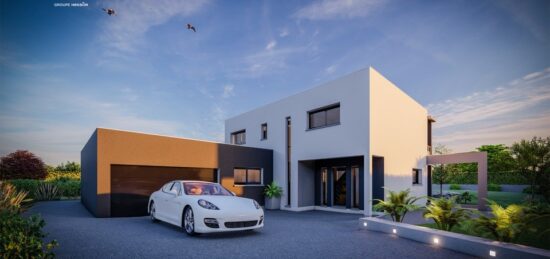 Maison neuve à Portes, Normandie